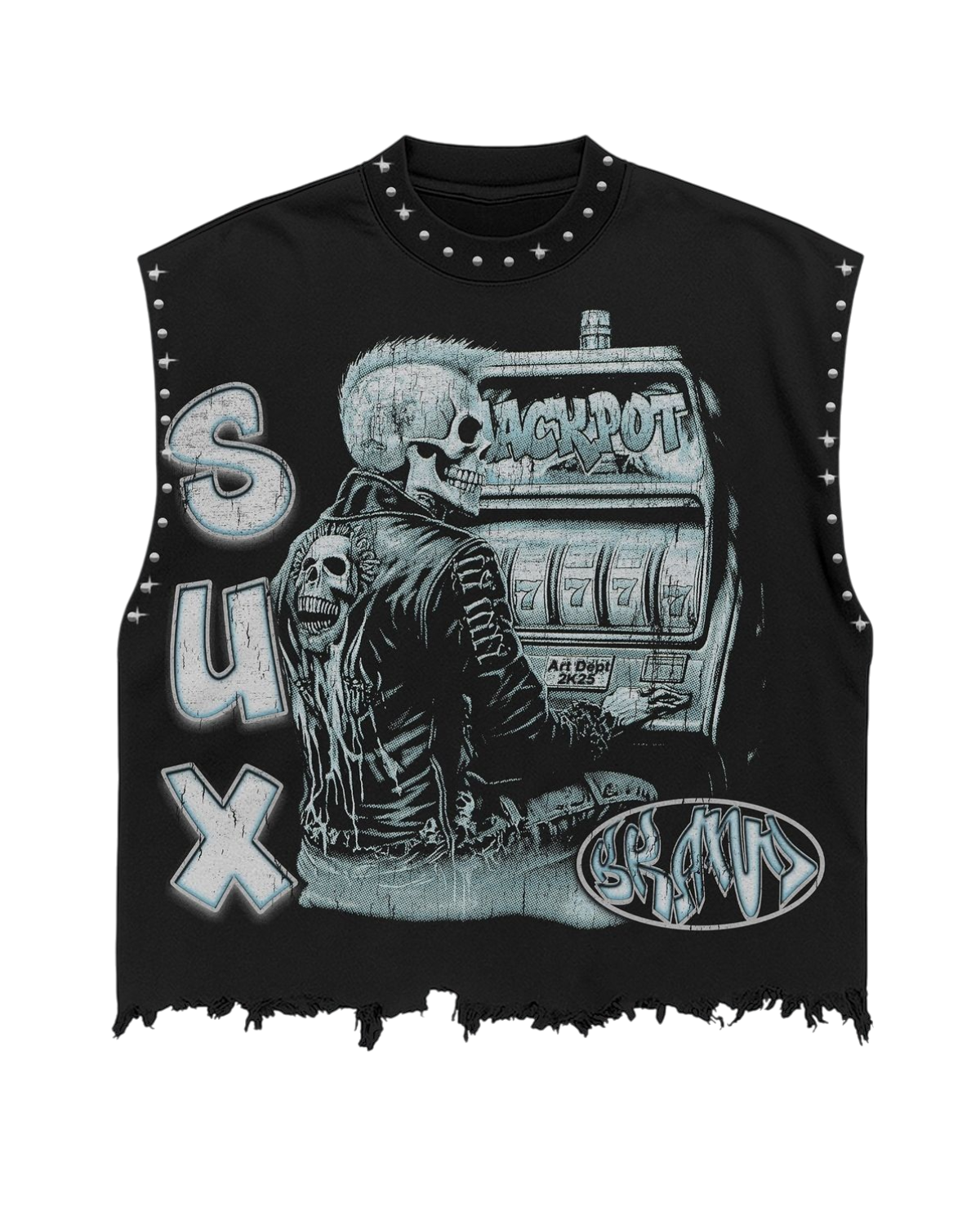 Vintage Skull Slot Graphic Sando